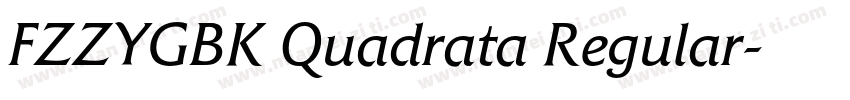 FZZYGBK Quadrata Regular字体转换